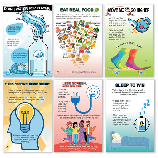 Focus 6: Six Daily Habits for Calm, Productive Classrooms - set of 6 laminated 12x18 posters