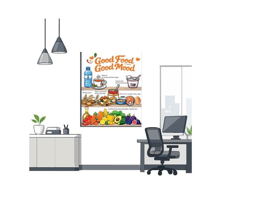 Good Food Good Mood Poster 18" x 24" Laminated Health Poster - Nutrition Education Store-Poster