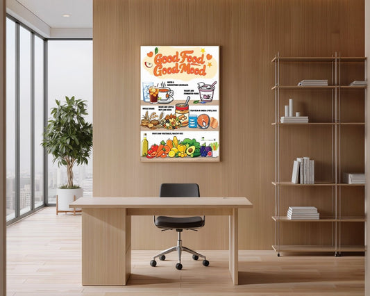 Good Food Good Mood Poster 18" x 24" Laminated Health Poster - Nutrition Education Store-Poster