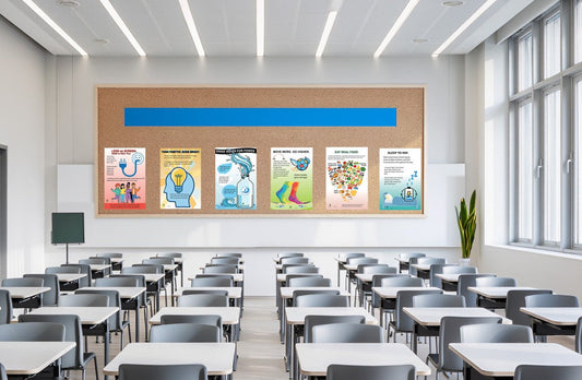 The Power - Up 6: Daily Habits for a Healthy, Happy You - set of 6 laminated 12x18" posters - Nutrition Education Store - Poster