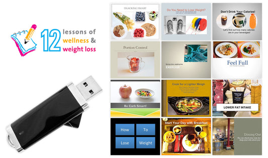 12 Lessons Wellness and Weight Loss Program on Flash Drive - Nutrition Education Store
