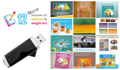 12 MORE Lessons Wellness and Weight Loss Program on Flash Drive - Nutrition Education Store