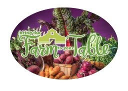 3" x 2" Big Oval Nutrition Stickers "Bring the Farm to the Table" - Nutrition Education Store