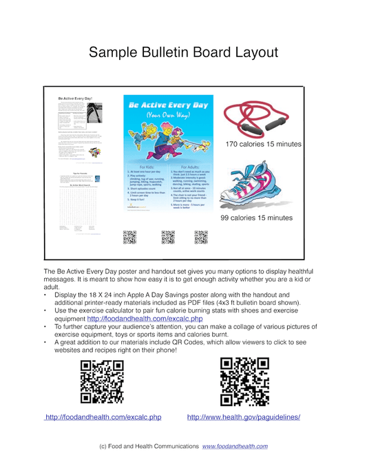 Be Active Every Day Poster - Nutrition Education Store