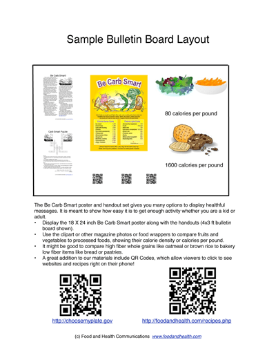 Be Carb Smart Poster Handouts Download PDF - Nutrition Education Store