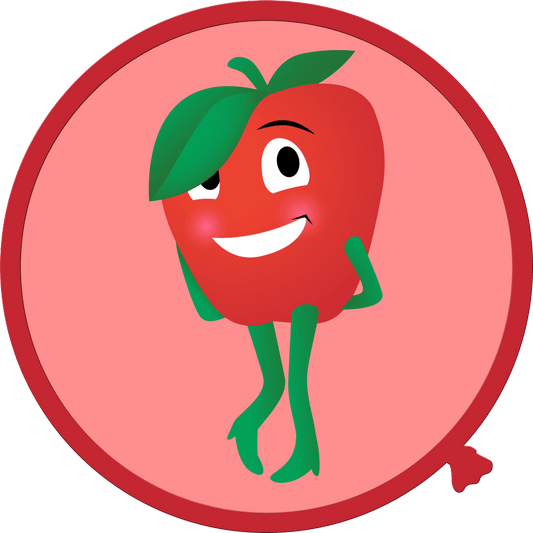 Cartoon Fruit and Vegetable Wall Decals - "Walloons" Set of 8" Wall Decals - Set of 6 - Nutrition Education Store