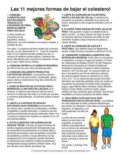 Cholesterol Color Handout - Colesterol - Spanish - DOWNLOAD Printable PDF - Nutrition Education Store