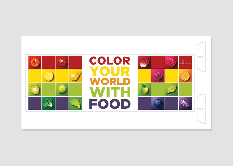 Color Your World 12" x 36" Salad Bar Sign or Standing Table Sign - Nutrition Education Store