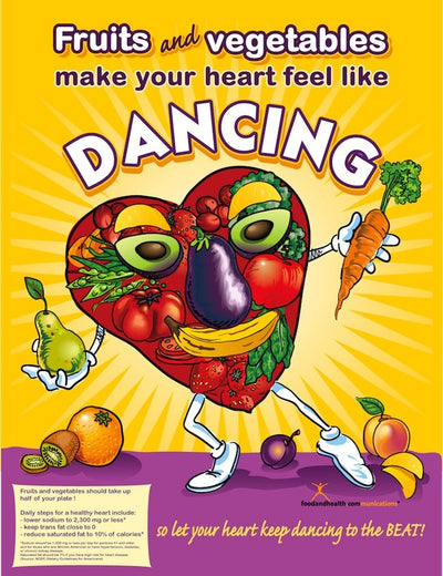 Dancing Heart Poster - Nutrition Poster - Nutrition Education Store