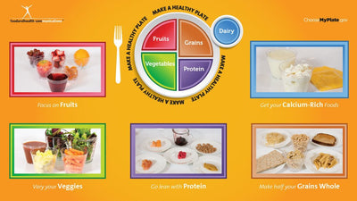 Digital My Plate Poster and MyPlate Foods - Digital 110 Picture Show on Flash Drive - Nutrition Education Store