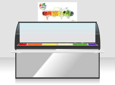 Eat from the Rainbow With Chef Ann Foundation 12" x 36" Salad Bar Sign or Standing Table Sign - Nutrition Education Store