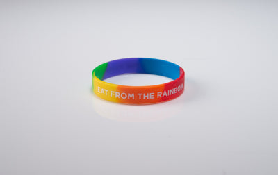 Eat From The Rainbow Wristband 8" Adult - 20 pack - Nutrition Education Store