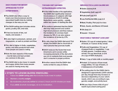 Heart Health Brochure -- Make the DASH - Packet of 25 - Nutrition Education Store