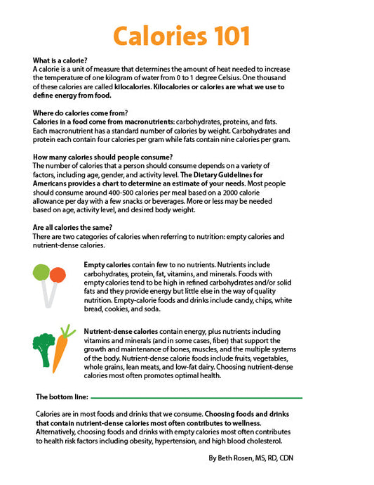 How Much to Work It Off? - Exercise Handouts Tearpad - Nutrition Education Store