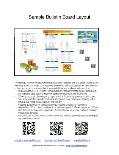 Kitchen Measurements Poster Handouts Download PDF - Nutrition Education Store
