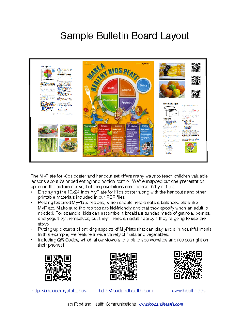 MyPlate Kids Poster Handouts Download PDF - Nutrition Education Store