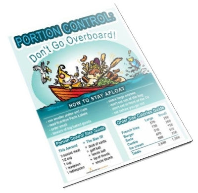 Portion Control: Don't Go Overboard Color Handout Download - Nutrition Education Store