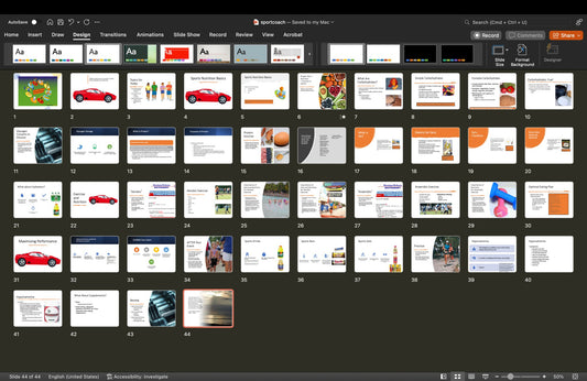 Sports Nutrition Basics PowerPoint and Handouts - DOWNLOAD - Nutrition Education Store
