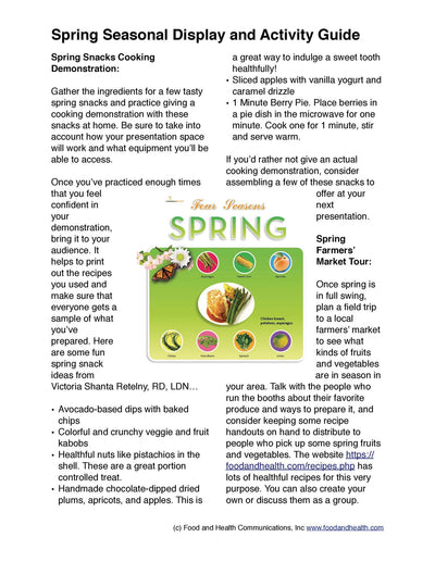 Spring Season Bulletin Board Banner 24" x 24" Square Banner for Bulletin Boards, Walls, and More - Nutrition Education Store