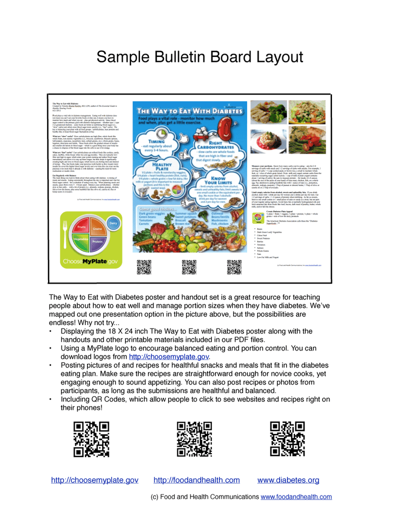 The Way to Eat with Diabetes Poster Handouts Download PDF - Nutrition Education Store