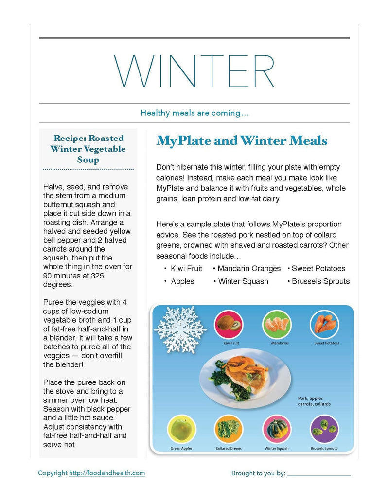 Winter Season Bulletin Board Banner 24" x 24" Square Banner for Bulletin Boards, Walls, and More - Nutrition Education Store