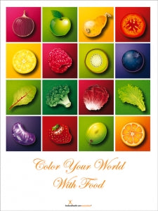 Colors of Health Fruit and Vegetable Poster