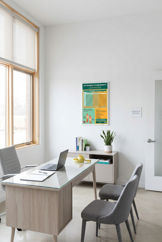 Exam Room BMI Index Chart Poster 12x18