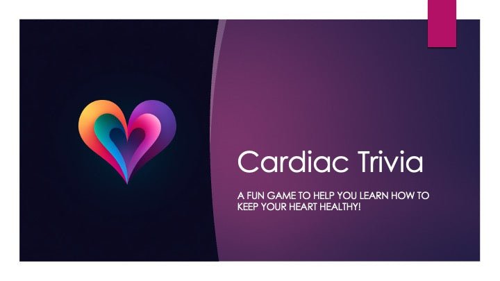 Cardiac Trivia Game and PowerPoint - DOWNLOAD - Nutrition Education Store - Game
