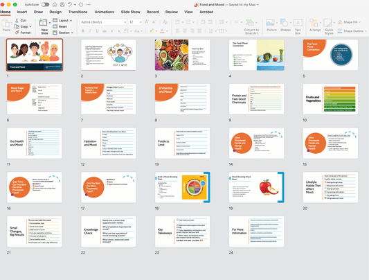 Food and Mood PowerPoint Show - Nutrition Education Store-PowerPoint
