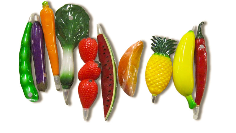 Fruit and Vegetable Shaped Pens - Pack of 10 - Nutrition Education Store