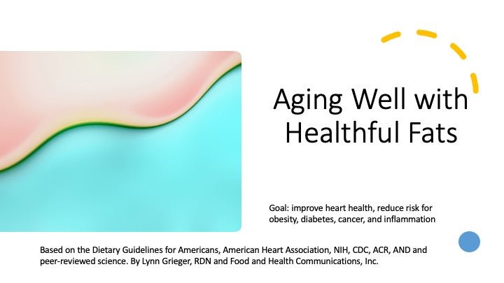 Healthy Fats PowerPoint Presentation – Nutrition Education Store