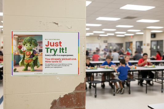 Just Try It! Lunchroom Banner (36 x 24) - Lunchtime Hero