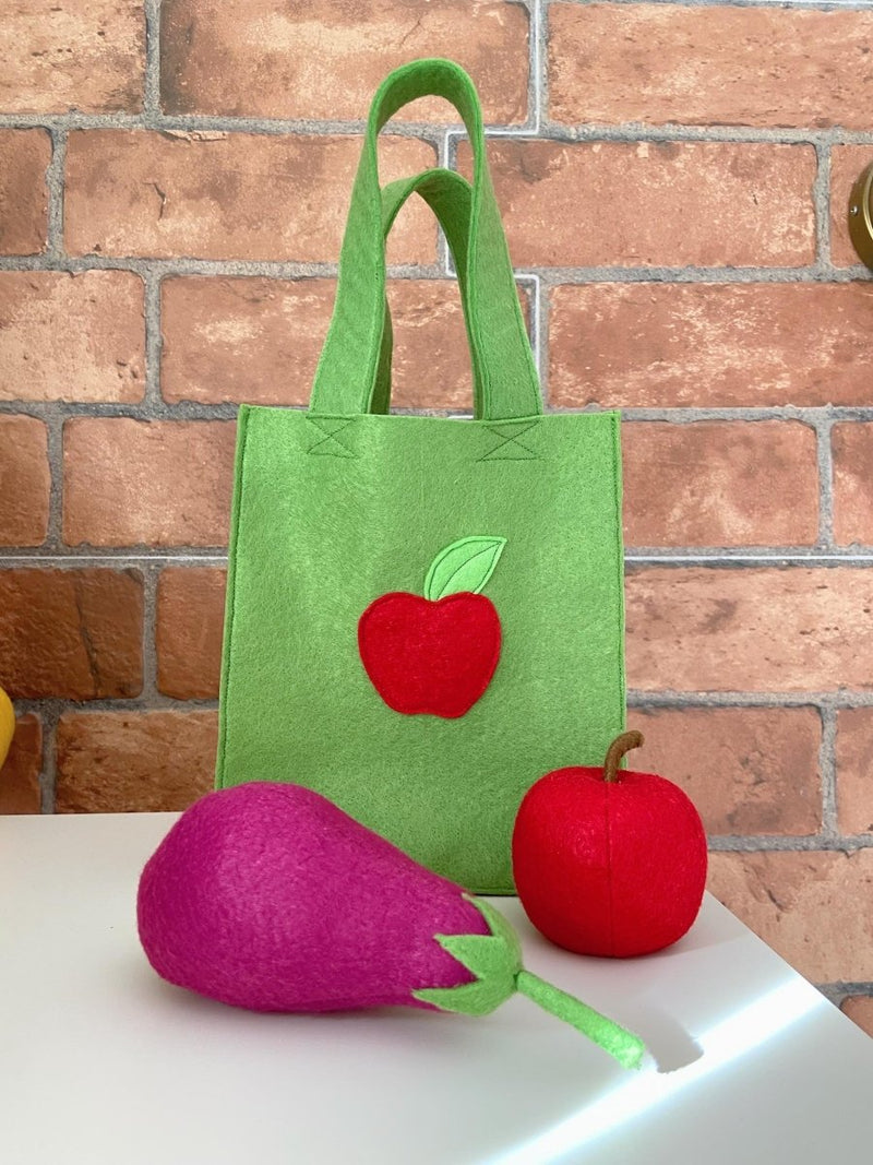 Kids Fruit and Vegetable Activity Set - Felt Vegetable Shopping Set - Nutrition Education Store - Display
