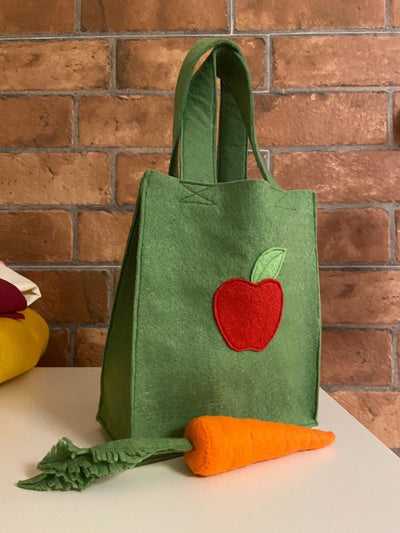 Kids Fruit and Vegetable Activity Set - Felt Vegetable Shopping Set - Nutrition Education Store - Display