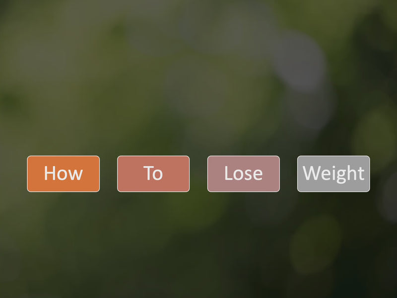 How to Lose Weight PowerPoint & Handout Lesson DOWNLOAD