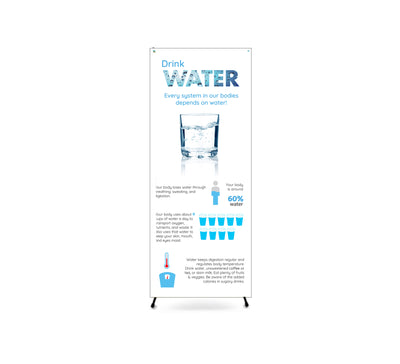 Water Banner 24" x 67 With Stand
