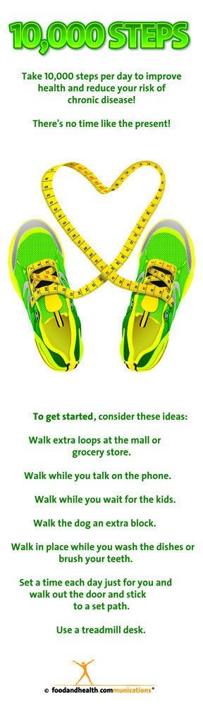 10K Steps Bookmarks 2" X 7" pack of 50 - Nutrition Education Store