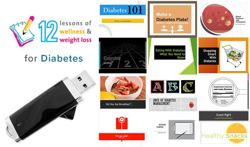 12 Lessons of Diabetes Program on Flash Drive - Nutrition Education Store