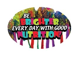 3" x 2" Big Oval Nutrition Stickers "Be Brighter Every Day With Good Nutrition" Rainbow Chard - Nutrition Education Store