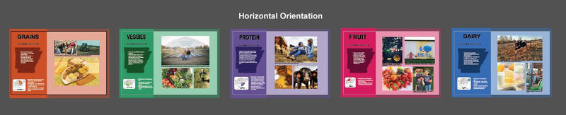 6-piece custom Arkansas Farm to School Wall and Floor Decal Set - Nutrition Education Store