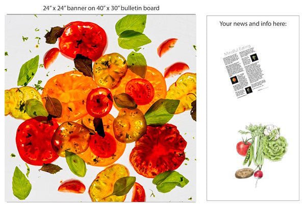 A Tomato Basil Salad 24" Square Banner for Bulletin Boards and Walls - Nutrition Education Store