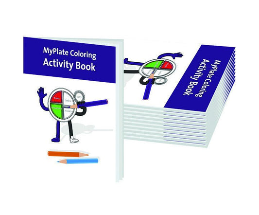 Adult High School Middle School MyPlate Coloring Book Workbook Pack of 10 - Nutrition Education Store