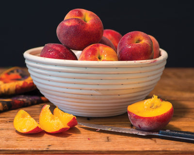 Art Print 20" x 16" Food Photograph "Peaches Still Life" on Canvas Foam Board Ready to Hang - Nutrition Education Store