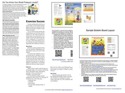 Blood Pressure Posters Handout Download - Nutrition Education Store