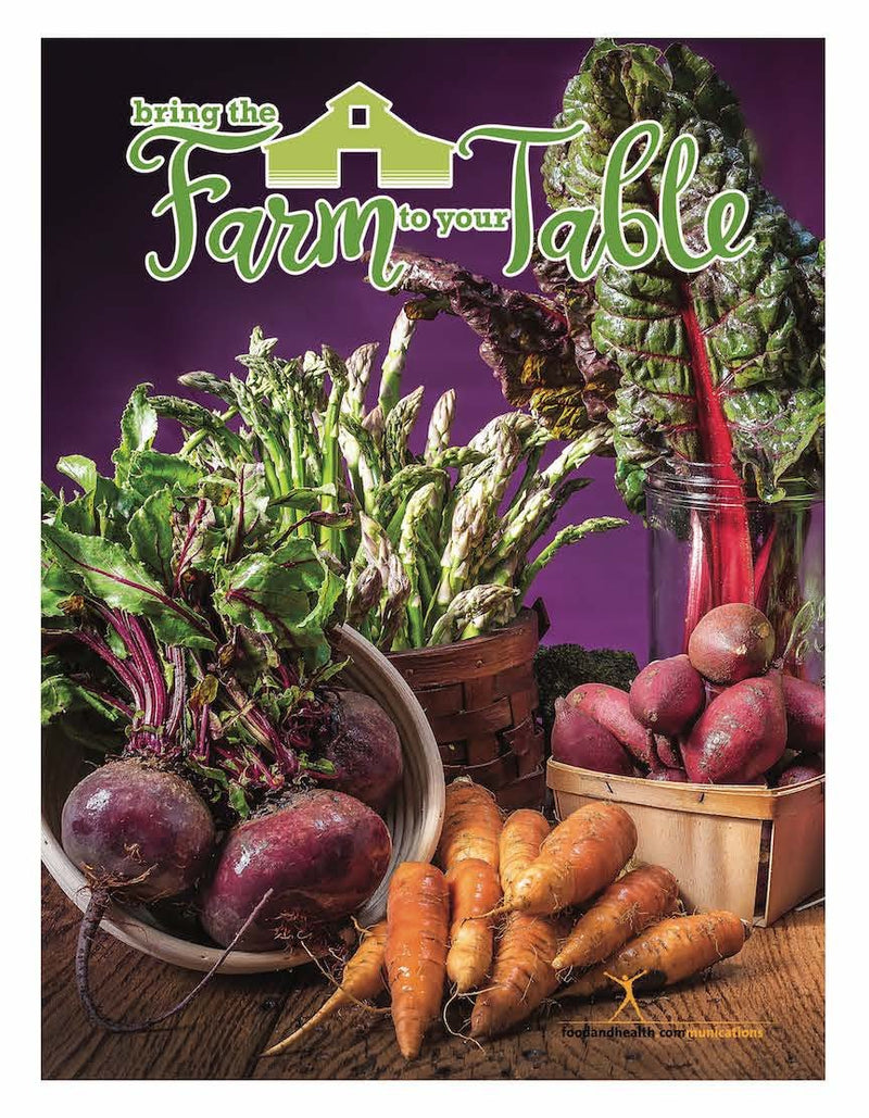 Bring the Farm to Your Table 18" x 24" Laminated Nutrition Poster - Motivational Poster - Nutrition Education Store