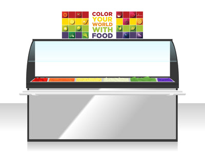 Color Your World 12" x 36" Salad Bar Sign or Standing Table Sign - Nutrition Education Store