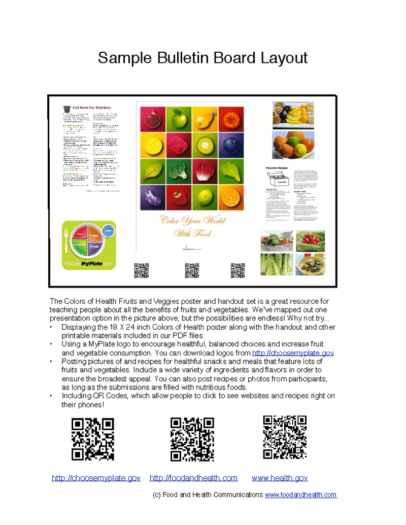 Colors of Health Poster Handouts Download PDF - Nutrition Education Store