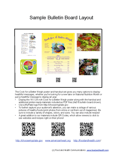 Cook For a Better Weigh Poster Handouts Download PDF - Nutrition Education Store