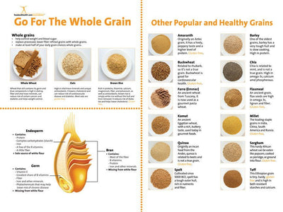 Custom Whole Grain Banner 48" X 36" - Add Your Logo To This Health Fair Banner - Nutrition Education Store