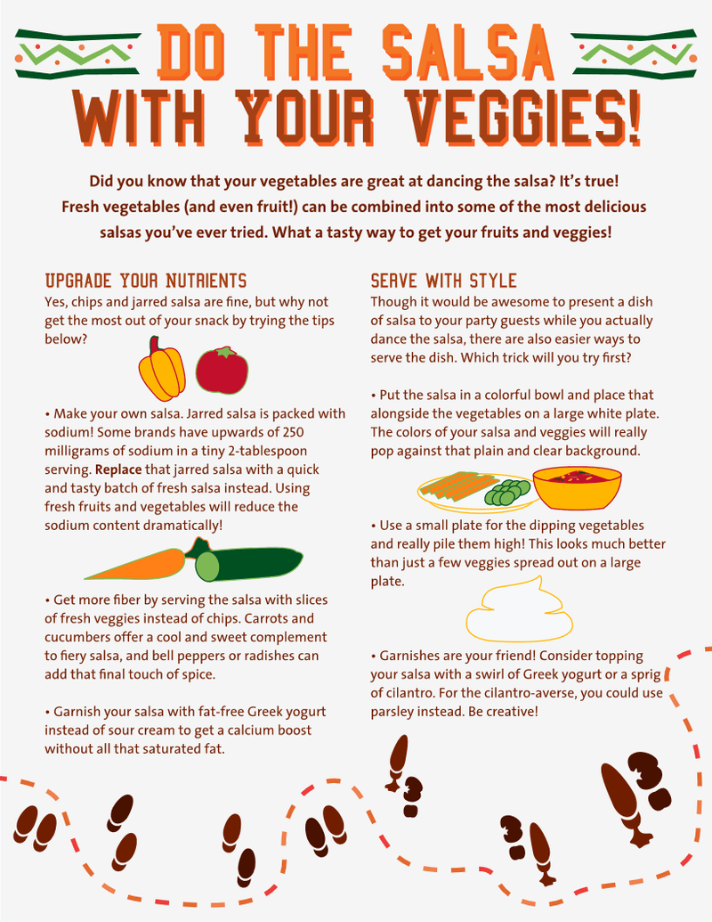 Dance With Your Veggies They Are Great At The Salsa 12X18 Poster - Nutrition Education Store